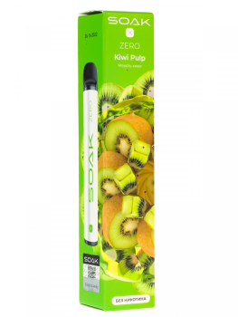 SOAK X ZERO Kiwi pulp 1500 затяжек (без никотина)