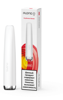 Электронная сигарета PLONQ PLUS PRO Клубника банан (4000 затяжек) 20 мг
