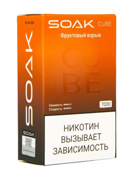 SOAK CUBE Фруктовый взрыв 7000 затяжек