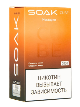 Электронная сигарета SOAK CUBE Нектарин 7000 затяжек