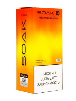 Электронная сигарета SOAK M Sea buckthorne tea 6000 затяжек