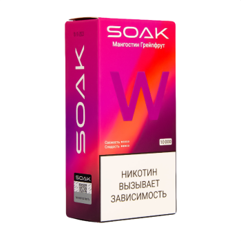 Электронная сигарета SOAK W Мангустин грейпфрут 10000 затяжек
