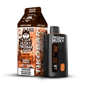 Электронная сигарета TIKOBAR HUSKY Сибирь Мандарин маракуйя 12000 затяжек