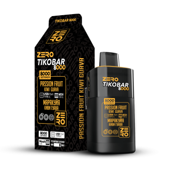 Электронная сигарета TIKOBAR ZERO Маракуйя Киви Гуава 8000 затяжек