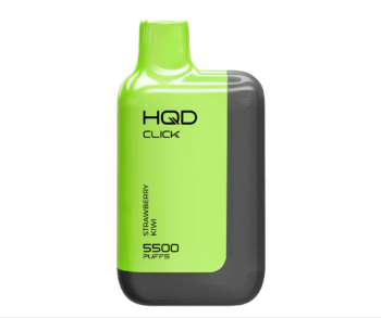 Электронная сигарета HQD CLICK Устройство + картридж Клубника Киви (5500 затяжек)