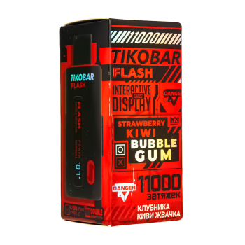 Электронная сигарета TIKOBAR FLASH Клубника Киви Жвачка 11000 затяжек