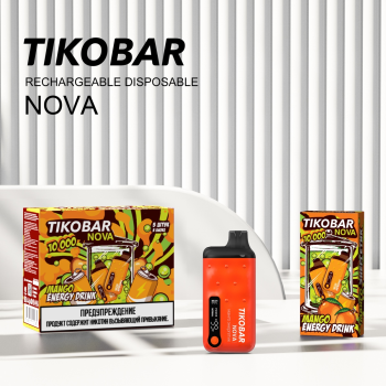 Электронная сигарета TIKOBAR NOVA Манго энергетик 10000 затяжек