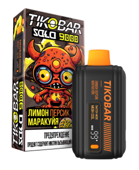 Электронная сигарета TIKOBAR SOLO Лимон Персик Маракуйя 9000 затяжек