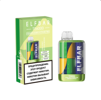ELF BAR TE Киви арбуз зеленое яблоко (6000 затяжек) 20 мг