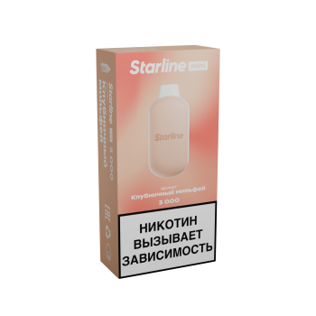 Эл. сиг. DARKSIDE STARLINE 3000 Мини Клубничный мильфей, 5мл,  2 %