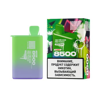 Эл. сиг. BRUSKO DABBLER TURBO 8500 Зеленое яблоко, кислый  2 %