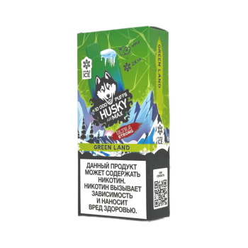 Эл. сиг. HUSKY AIRMAX 10000 Ultra Strong Green Land /Ледяной киви с лимоном и клюквой 2 %