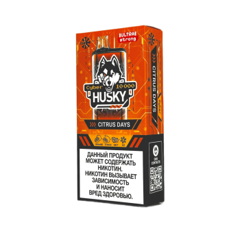Эл. сиг. HUSKY CYBER 10000 Ultra Strong Citrus Days /Апельсин лимон мята 2 %